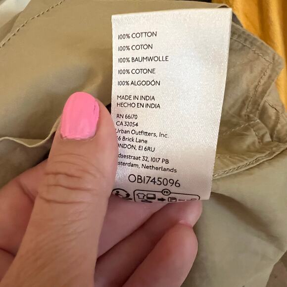 BDG UO Khaki Pleated Skater Mini Skirt Size Medium Y2K Vibes Festival Academia - Picture 7 of 10